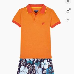 Vilebrequin Orange Kids Polo Shirt NWT